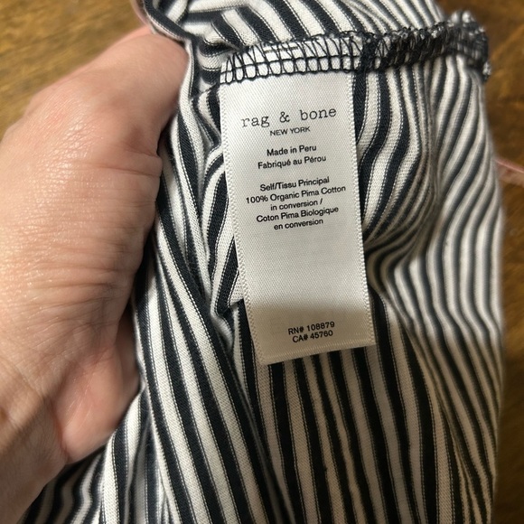 Rag & Bone Striped Tee Organic Pima Cotton Dress - Picture 10 of 12